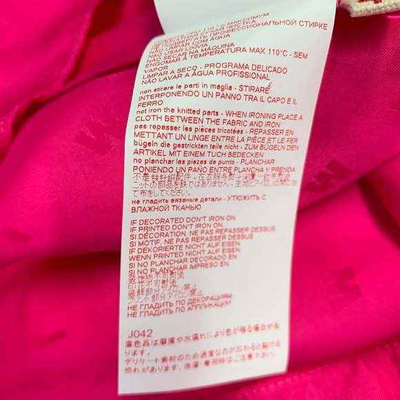 MARNI Pink Fuchsia Monogram Viscose Nehru Collar Long Sleeve Shirt - Picture 7 of 7